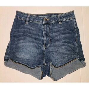 Women's Denim Jean Shorts, Size 8, Blue, Mid-Rise By Divided H&M
